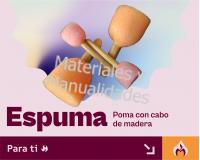 Set Pomas espuma con cabo de madera o Cepillo para Ponceado x4z